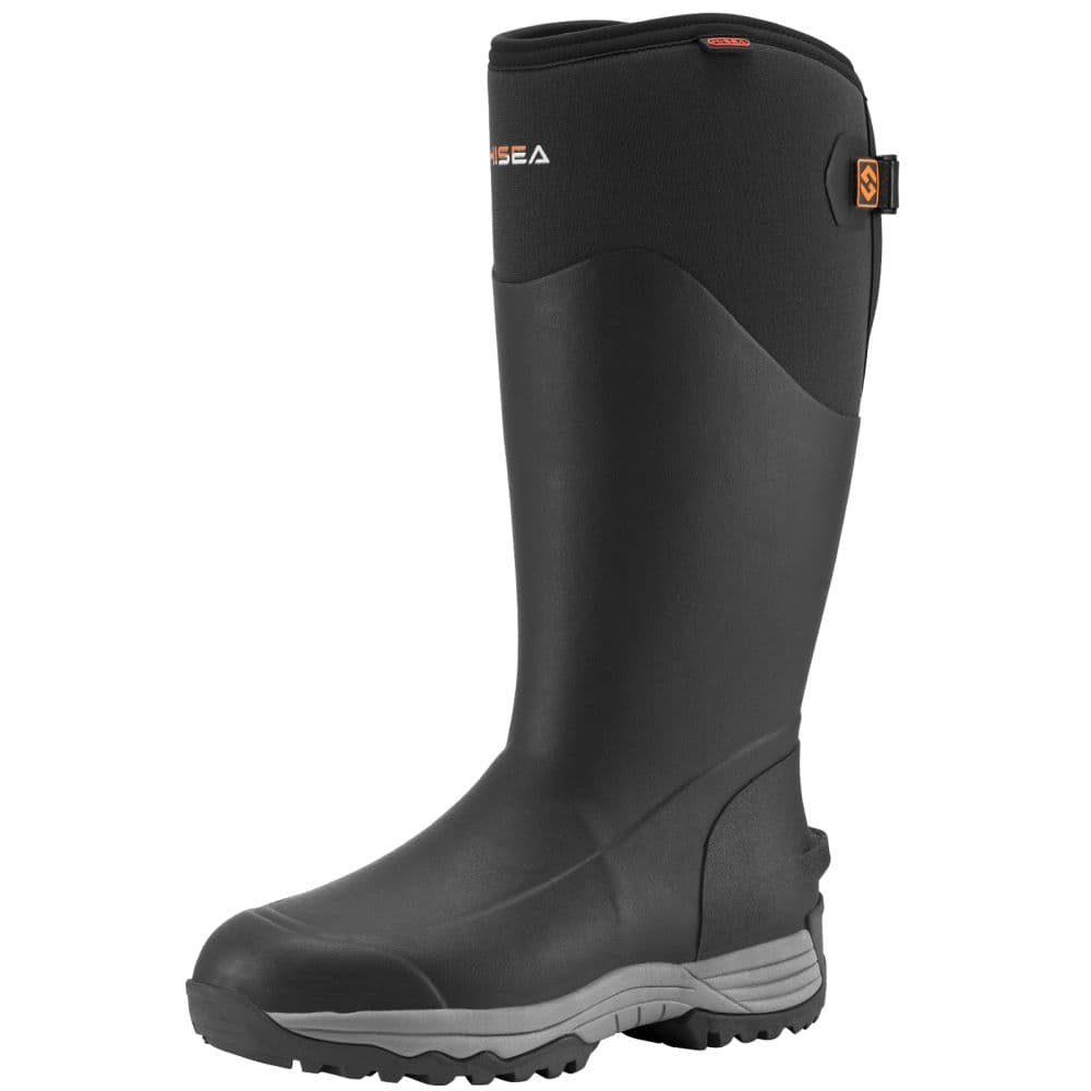 HISEA Men's Steel Toe Work Boots PVC Rain Boots, Rubber Garden Fishing Boots  for Men, Waterproof and Slip Resista…