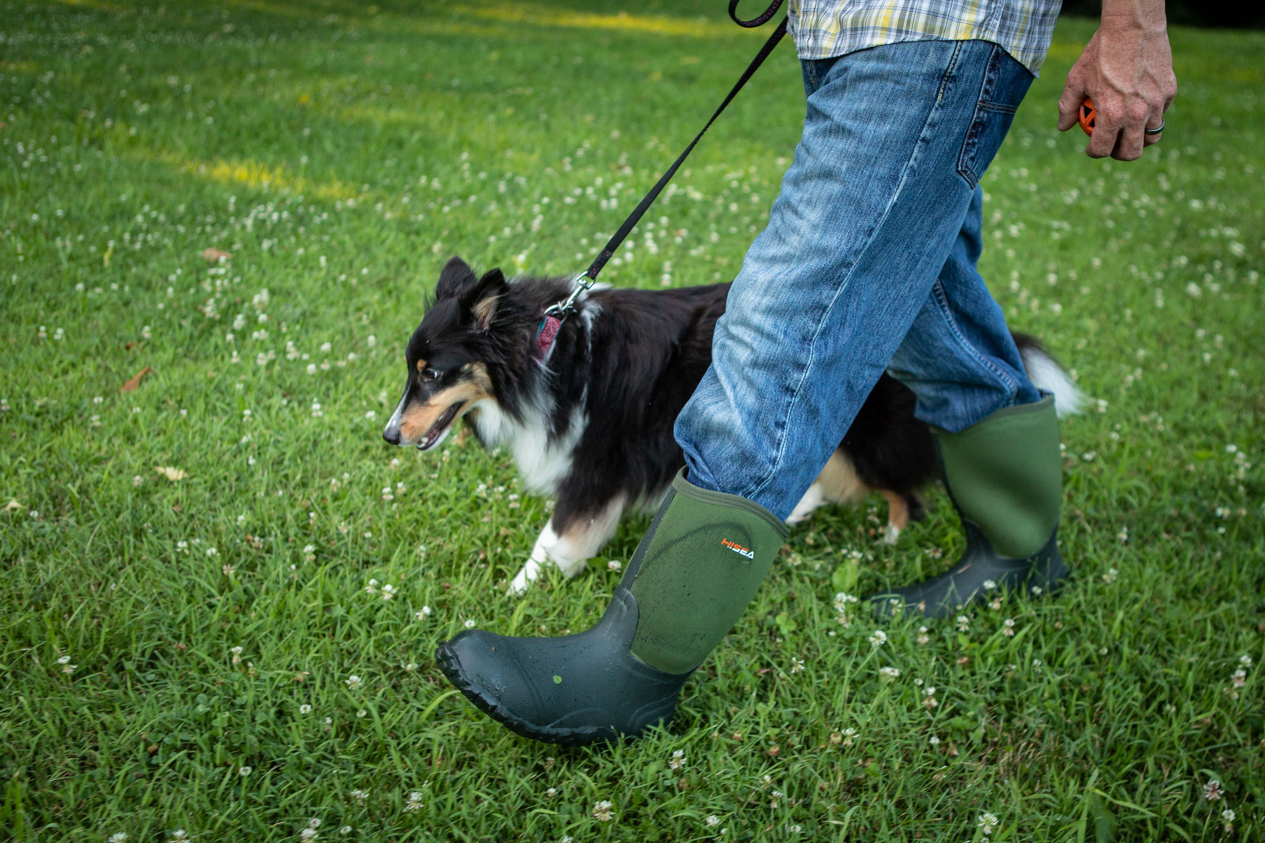 Men's mid calf hot sale rain boots