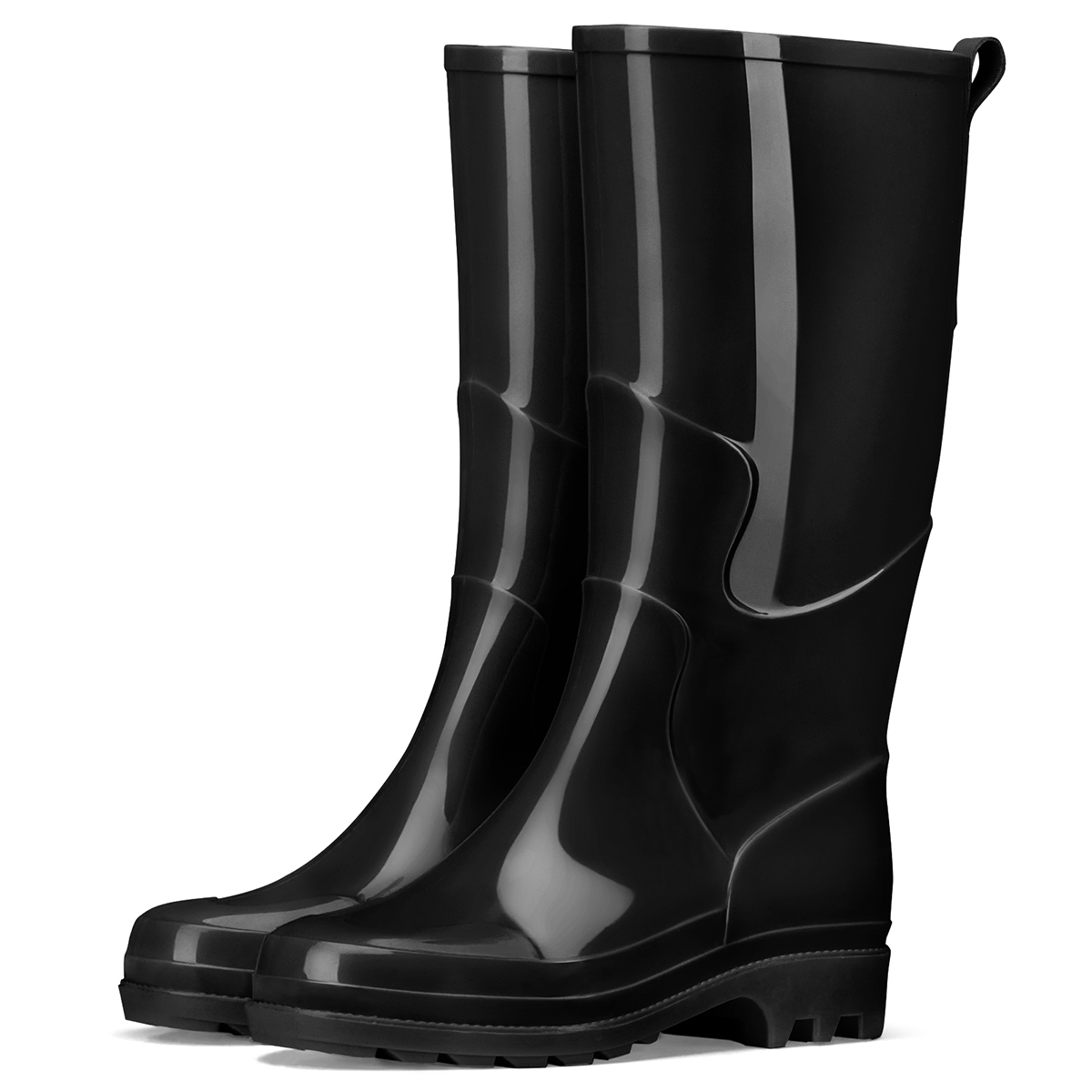 Womens knee hotsell high rain boots