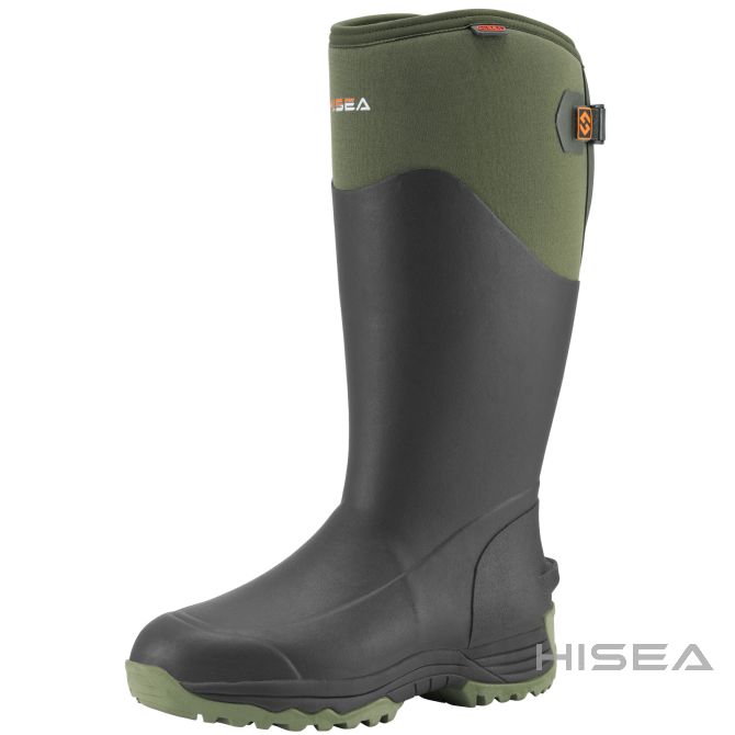 Men's Mid-Calf Rain Boots Green 9 Hisea