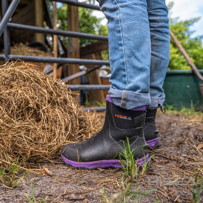 Ankle high rubber store boots