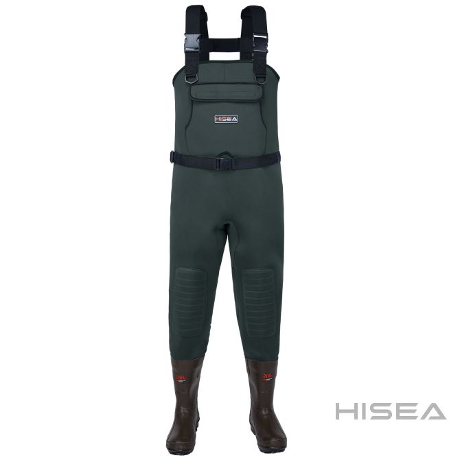 HISEA Neoprene Chest Waders for Men with Boots Duck Hunting Waders (Size 9/42)  80 - Quarter Price