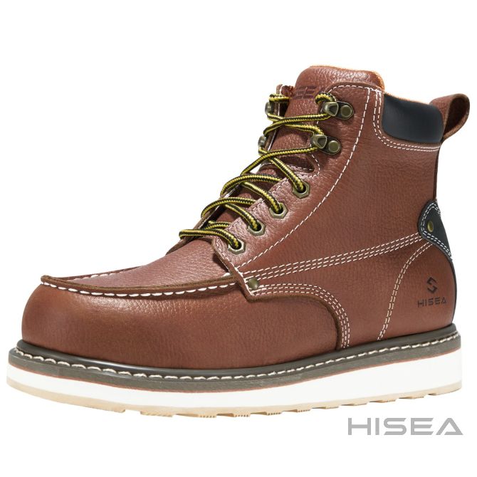 HISEA Men's Western Cowboy Boots Square Toe Steel Toe