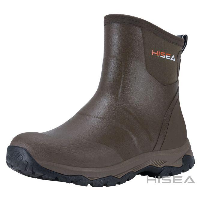 Men's Excursion Pro Ankle Rubber Boots Neoprene Insluated Hunting Boots Black M7 Hisea