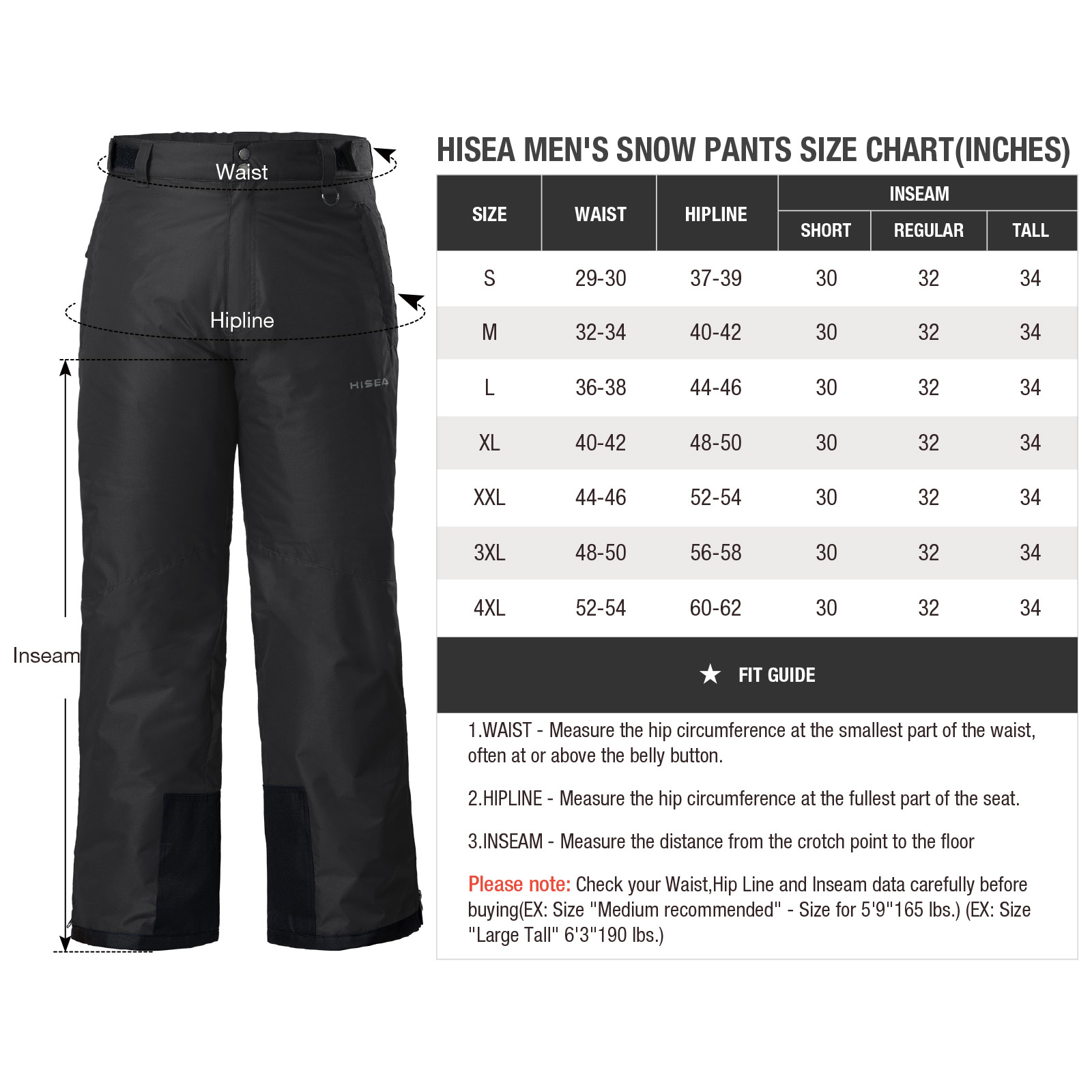 Men's Essential Snow Pants | HISEA