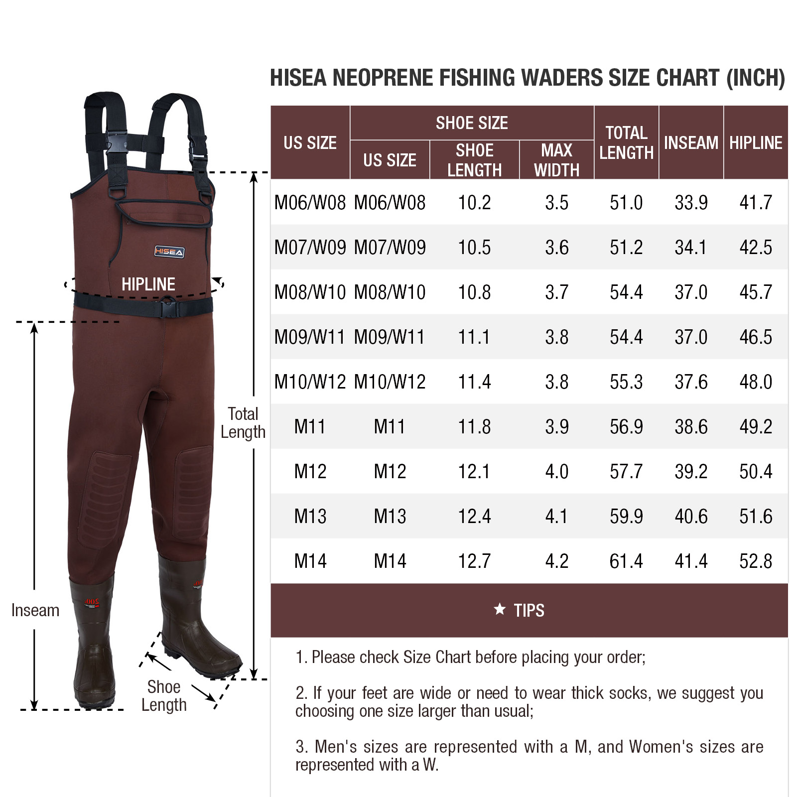 Neoprene Fishing Chest Waders | HISEA