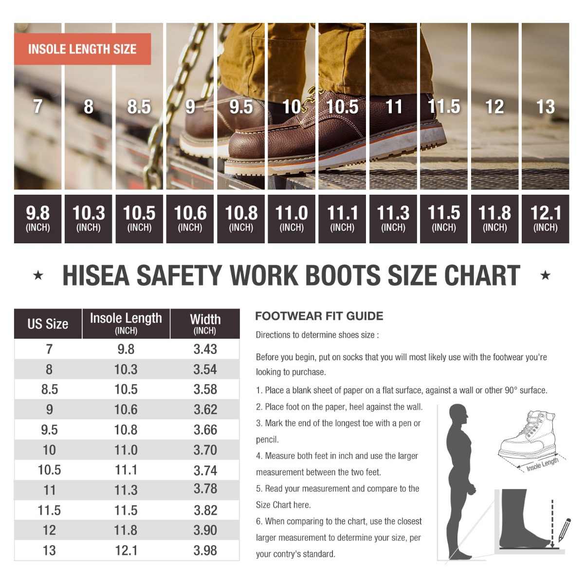 Men's Moc Toe Safety Boots | HISEA